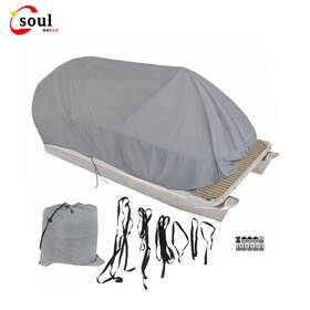 Tg30150 Soulshelf Fit For 21-24ft 780 385cm Heavy Duty Trailerable Waterproof Gray Boat Cover Usa