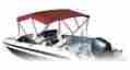 Ss-363b60m Eevelle Summerset Bimini Boat Top Maroon Canvas Fitted To Frame 692089002541