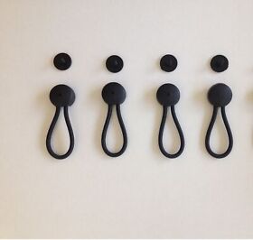 Sp-23 Stayput 5inch Black Shock Cord And Fastener For Canvas Covers 4 Pack