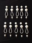 Sp-06w Stayput 6 5/8inch White Shock Cord And Fastener 10 Pack With Knobs #10 Screws