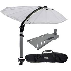 T10-4000-3 Taco Marine Shadefin Mini With White Fabric - Bag Swivel Seat Mount Kit