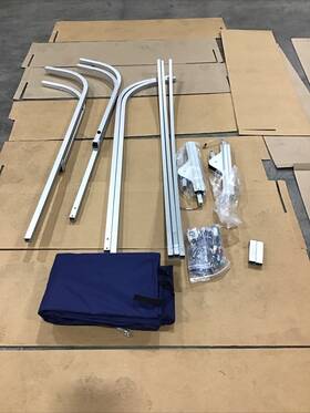 2024050713 Taylor Made Sureshade Pontoon Power Bimini Top Products Defects