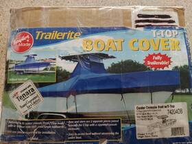 742040b Taylor Made Trailerite Center Console T-top Boat Cover With Rails 21ft5 Inch -22ft4 X102