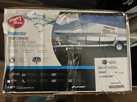757050f Taylor Made Trailerite Tri-hull Boat Cover Hunter Green 17-19 Foot Uv Protection