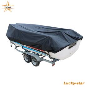 Luc2040760 Tectech Boat Cover Fishing V-hull Tri-hull Runabout Waterproof Trailerable 20-22ft Black