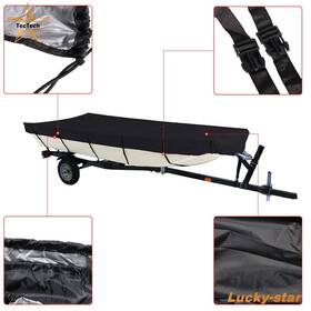 Luc3425445 Tectech Black 14 Ft Jon Boat Cover For 14ft 70inch 425 190cm 210d