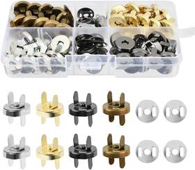 Txj-769-us Timesetl 40 Sets 14mm Button 40sets Golden Transparent Bronze Silver
