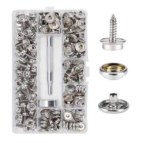 Titoe 779296176262 150 Pcs Canvas Snap Kit Marine Grade 3/8 Inch Socket One Size White