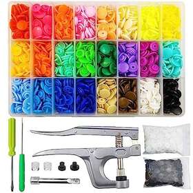 20201126-a Tmppdeco Plastic Snaps With Pliers 460 Sets 24-colors Buttons For Sewing Fasteners
