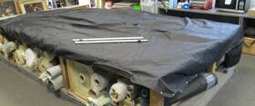1076294 Tracker 2150 Tahoe Cockpit Cover Tower With Snaps 2021 Black Marine Boat