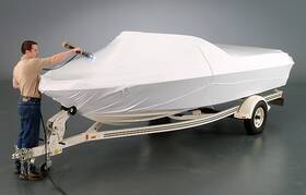 2387621 Transhield 14306 New 16-18ft Lund V-hull 3 Layer Shrink Wrap Boat Cover With Vents