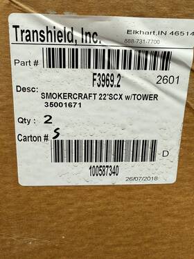 F3969.2 Transhield White Cover Smokercraft 22ft Scx With Tower New 1pc - Tight Boat Marine