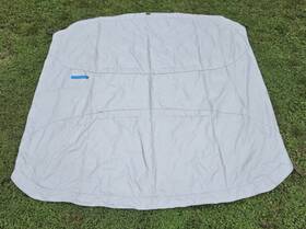 34377.1-1 Tumacs Berkshire 25 E Sts Pontoon Boat 10ft Curved Bimini Top Canvas Fabric - Light Gray