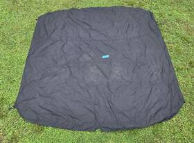56896.1-1 Tumacs Berkshire 25 E Sts Pontoon Boat Rear Double Canvas Bimini Top Fabric - Black