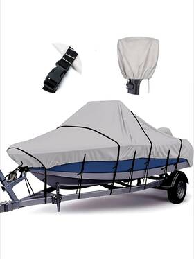 Sg100014-y Tuszmo Fully 900d 100% Waterproof Center Console Boat Cover With Motor