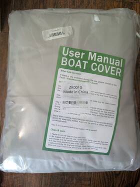 Zk0001g Tuszom 1200d 100% Waterproof Center Boat Cover Gray 14ft - 16ft L Up To 90 Inch W B
