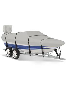 Bc-1v-hull-b Umbrauto Boat Cover With Motor 16-18.5ft Heavy Duty Marine Grade Waterproof Uv Res