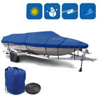 Unbranded 16 17 18 Trailerable Fish Ski Boat Cover 600d V-hull Beam 95 W Oxford Bag Blue 765629227305