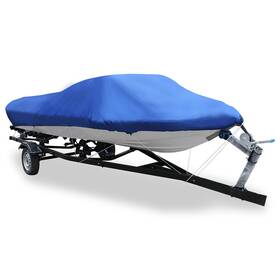 1008ua9551 Unique Bargains 210d Waterproof Trailerable V-hull Boat Cover Blue 19.7 X 9.8ft L W