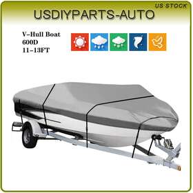 Us170514parts Usdiyparts 11-13ft Boat Cover Waterproof V-hull Peva Shelter Sun Uv-proof Beam 78 Inch
