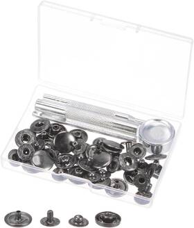 A22072900ux0538 Uxcell 12 Sets Leather Snap Fasteners Kit 3/5 Inch 15mm Metal Press Studs