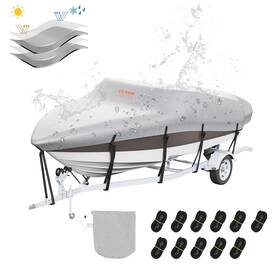 Vevor 197988386599 Boat Cover 16-18.5ft Trailerable Waterproof 600d Marine Grade Pu Oxf