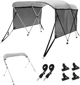 Vevor 197988395188 4 Bow / 3 Bimini Tops Detachable Mesh Sidewalls 600d Polyester Canop