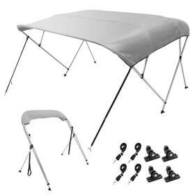 4gcyzyp8l9199gdyk Vevor 4 Bow Bimini Top Boat Cover 900d Polyester Canopy Aluminum Frame 91 Inch -96 W