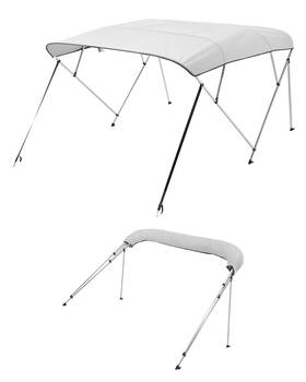 4gcyzyp9673790i41 Vevor 3 Bow Bimini Top Boat Cover Detachable Mesh Sides 600d With Frame 61 Inch -66 W