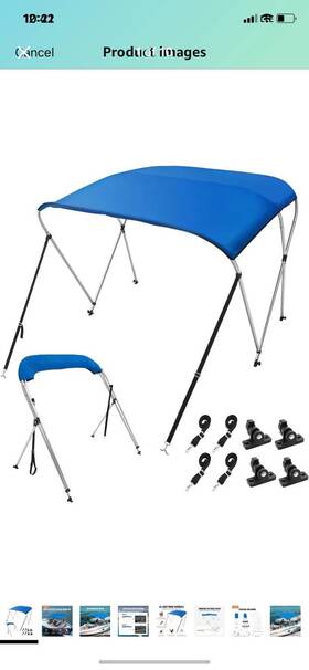 Bod5cqwy15 Vevor 3 Bow Bimini Top Both Cover 900d Polyester 6lx460x 61 Inch -66 W Pacific Blue