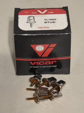 91-xb-783247 Vicar 91-xb-783247--1a 5/8 Inch Screw Stud Nickel/brass Single Fastener #7 Wood 100/pack