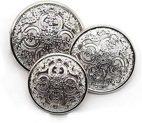 9s-9l5w-cgn0 Vingol 5 Pcs Hollow Metal Button Black Sliver Gold Buttons Round 25mm White Nickle