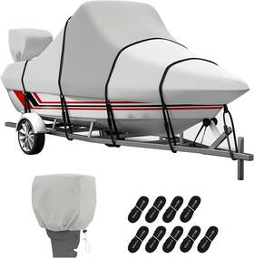 Cc-hull-1618 Vinpatio Center Console Boat Cover 900d Waterproof Heavy Duty #3946