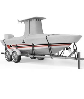 Tt-hull-1618 Vinpatio T Top Boat Cover 900d Waterproof Center Console 16-18.5ft Marine Grade Fabric