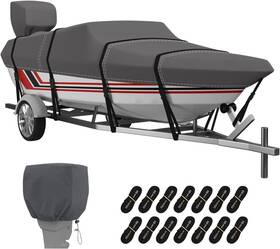 Vp-bc-2v-hull-a Vinpatio 14-16ft V-hull Boat Cover Up To 90 Inch Width Waterproof 600d Solution-dyed Oxford