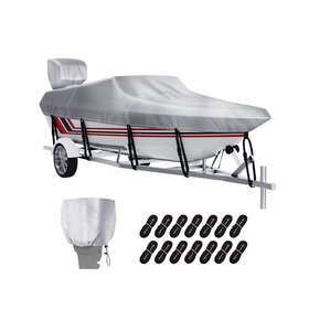Vt-5v-hull-f Vinpatio Boat Cover With Motor 24-26 Ft Heavy Duty 100% Waterproof Boa