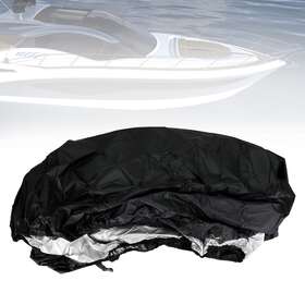 M567-a005-blk Vipjq Heavy Duty Boat Cover Waterproof Black For 14-16ft Fishing Ski Bass Shelter