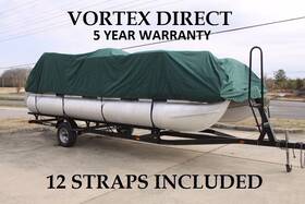 Vortex 659163176727 25 26 Ft Ultra 3 Purpose Pontoon Boat Cover/green