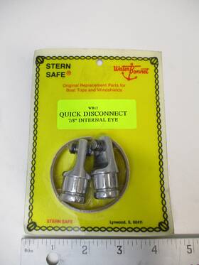Wb-12 Water Bonnet Wb12 Chrome Bimini Top Quick Disconnect 7/8 Inch Internal Eye Pair