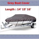 210d Waterproof Grey Heavy Duty Boat Speedboat Extra Cover 14ft 15ft 16ft Us 980509278998