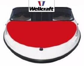 20070358 Welcraft / Taylormade Wellcraft 210 Cl Boat Bow Cover Sunbrella Logo Red 2002