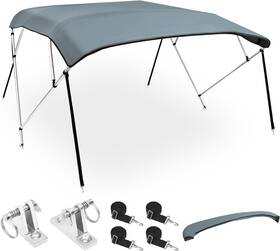 6452 X Autohaux 4 Bow Bimini Top Cover Boat Canopy 600d Canvas Sun Shade Stainless St