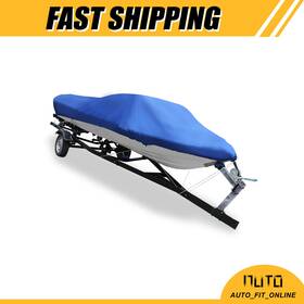210d X Autohaux 726215602630 One 16-18ft Trailerable Boat Cover Waterproof V-shape Universal 570x300cm