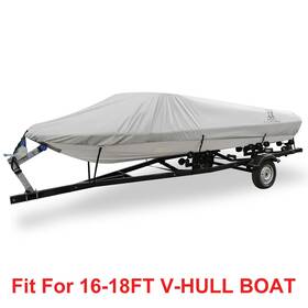 X Autohaux 784958258897 16-18ft Trailerable Boat Cover 300d Oxford Waterproof Fit V-hull