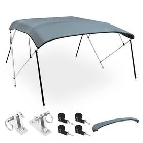 A22101800ux0620 X Autohaux 4 Bow Bimini Top Cover Boat Canopy 600d Canvas Sun Shade Stainless