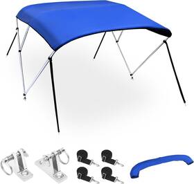 A22101800ux0625 X Autohaux 3 Bow Bimini Top Cover Boat Canopy 600d Canvas Sun Shade