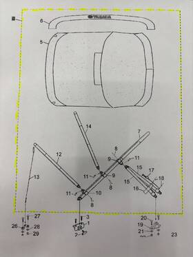F3a-u3104-11-00 Yamaha Oem Bimini Top Sx190 Sx192 Sx195 New