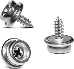 Fbls-1 Yeebeny 100pcs Stainless Steel Screws Marine Grade Boat Canvas Snaps Sliver