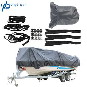 Yi74704t Yibei-tech Boat Cover 14-16 Ft 3 Layers Heavy Duty Fabric With Cotton Lining Waterproof 90 Inch