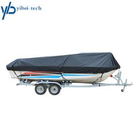 Yi87626t Yibei-tech Unused Boat Cover Fishing V-hull Tri-hull Runabout Trailerable 14-16ft Black